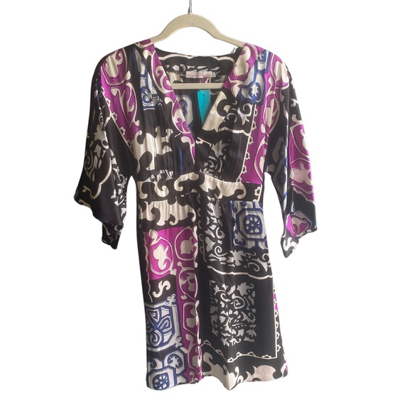 Alice & Trixie v-neck silk dress - size s - Picture 2 of 8